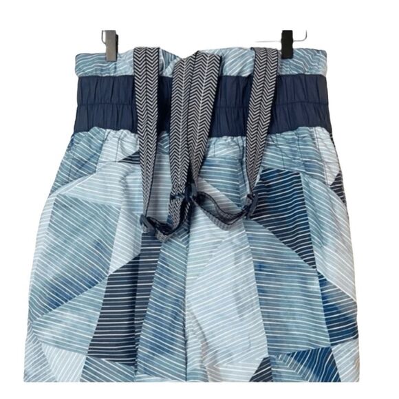 Free People FP Movement Indigo Patch Printed All Prepped Bib Overalls Blue White - Picture 8 of 15